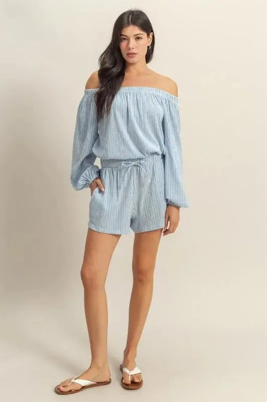 HYFVE Off Shoulder Top and Shorts Set - Love Salve